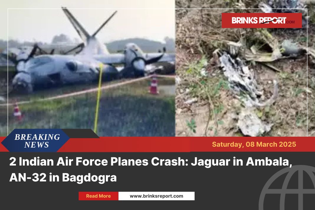 2 indian air force planes crash jaguar in ambala an 32 in bagdogra