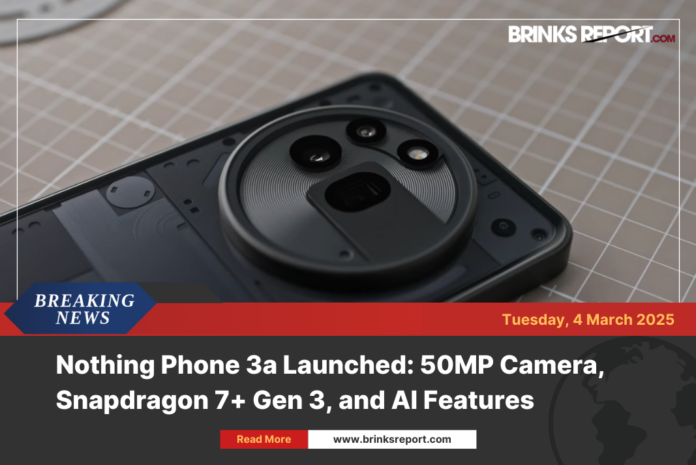 Nothing Phone 3a Launched: 50MP Camera, Snapdragon 7+ Gen 3, and AI Features