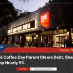 Café coffee day parent clears debt, shares jump nearly 5%