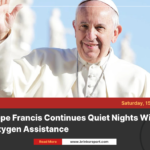 Pope francis spends another 'quiet night' after a month in hospital
