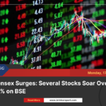 Sensex surges: several stocks soar over 10% on bse