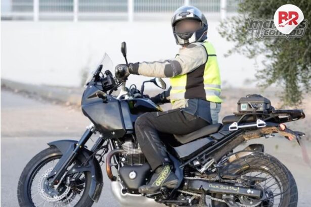 Royal enfield himalayan 750 spotted testing in europe