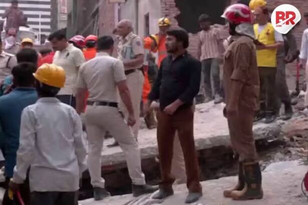 Delhi building collapse after heavy rain, many trapped