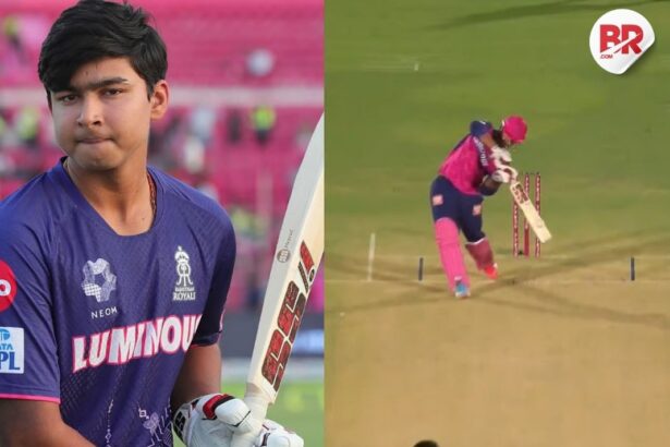 Vaibhav suryavanshi hits first-ball six on ipl debut