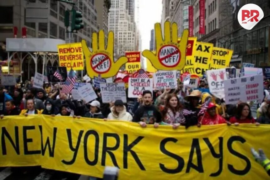 Anti-trump protests held across the u. S. , from new york to california
