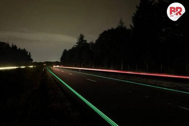 Fluorescent road markings