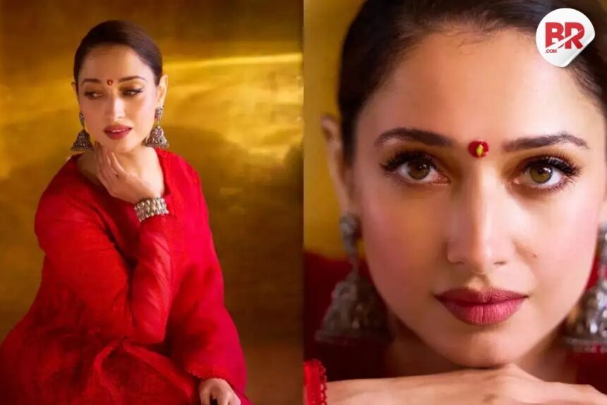 Tamannaah bhatia in anarkali glows in shakti-inspired look