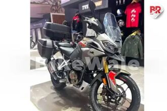 Tvs rtx 300 adventure bike spotted testing alongside himalayan 450