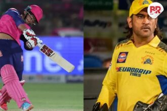 Vaibhav suryavanshi touches ms dhoni’s feet, dhoni’s reaction