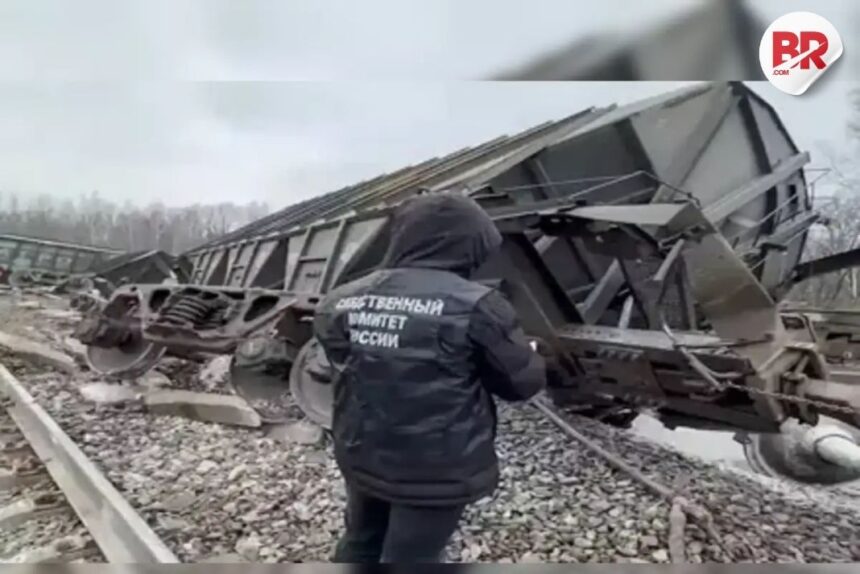 Train derails after bridge collapse in russia, 7 dead