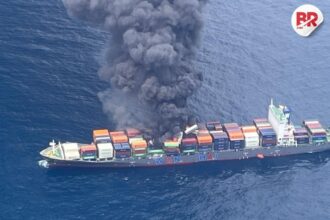 Explosion on singapore ship near kerala coast; navy responds